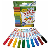 Crayola Wedge Tip Dry - Erase Washable Markers 10ct CY58 - 7733 - Colorland Toys